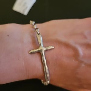 Silver Cross Bracelet